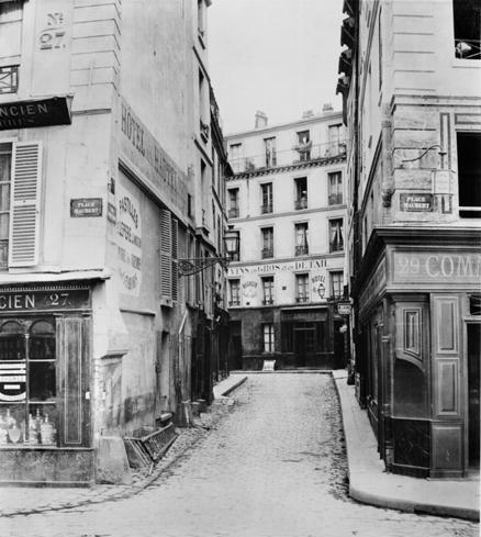 Rue Maitre Albert (from place Maubert) Paris, 1858-78 (b/w photo)  od Charles Marville