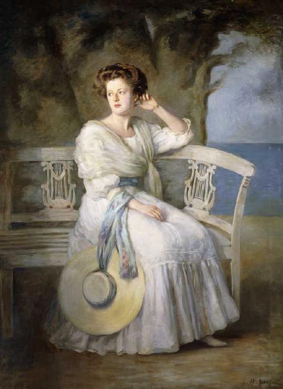 Portrait einer Dame. od Charles Mendelssohn Horsfall