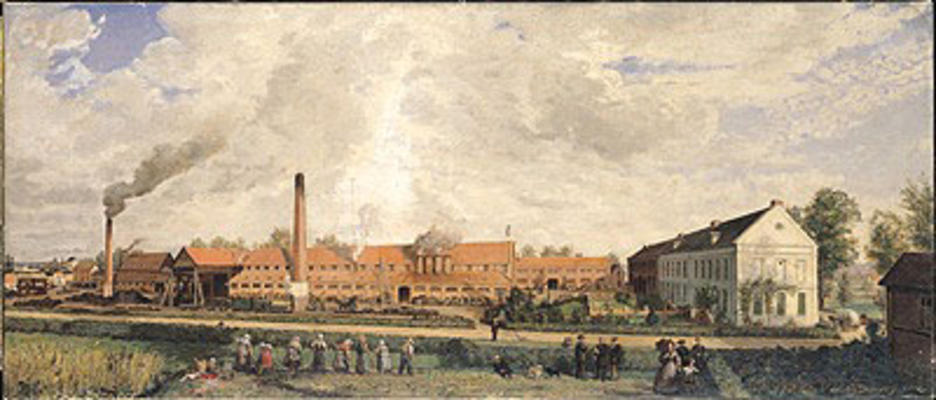 View of a Sugar Factory (oil on canvas) od Charles Paul Etienne Desavary