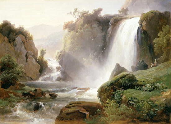 The waterfalls of Tivoli. od Charles Rémond