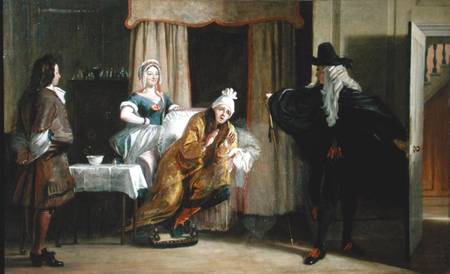 Scene from 'Le Malade Imaginaire' by Moliere (1622-73) od Charles Robert Leslie