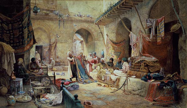 Carpet Bazaar, Cairo od Charles Robertson