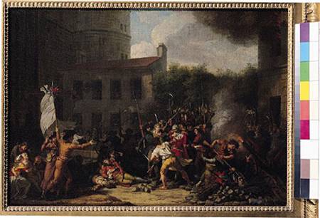 The Storming of the Bastille and the Arrest of Joseph Delaunay (1752-94) od Charles Thevenin