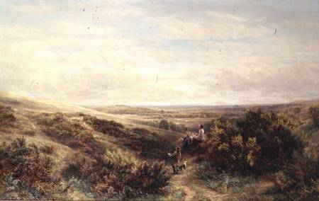 Moorland Landscape with Figures od Charles Thomas Bale
