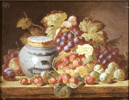 Still Life with Fruit and a Ginger Jar od Charles Thomas Bale
