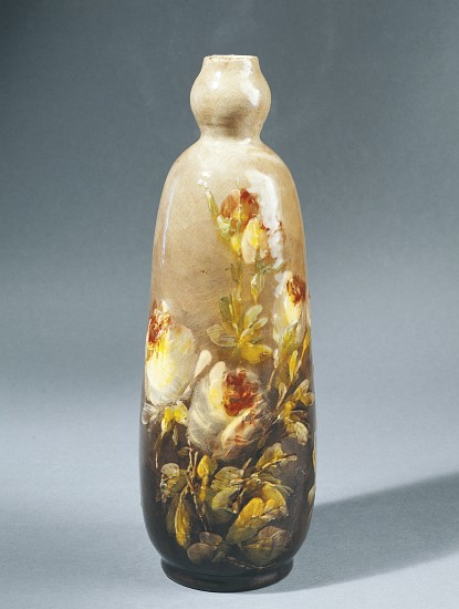 Bottle decorated with roses od Charles Virion