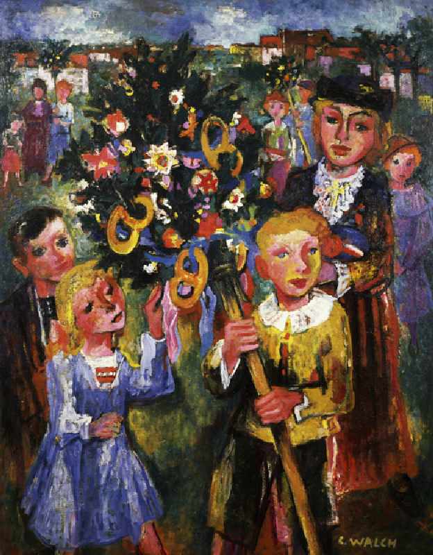 Le Bouquet des Rameaux, 1932, painting by Charles Walch (1896-1948). France, 20th century. od Charles Walch