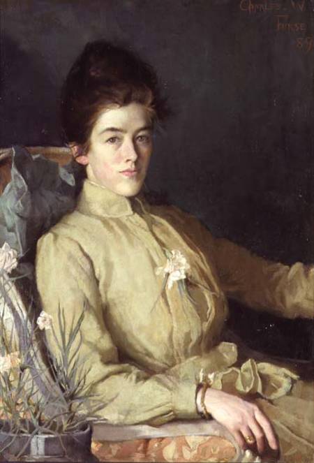 Portrait of a young woman od Charles Wellington Furse