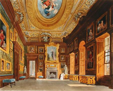 Queen Caroline's Drawing Room, Kensington Palace, from 'The History of the the Royal Residences', en od Charles Wild
