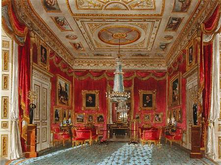 The Rose Satin Drawing Room, Carlton House, from 'The History of the Royal Residences', engraved by od Charles Wild