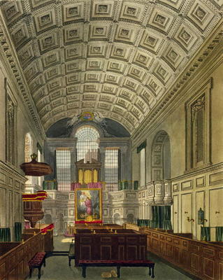 The German Chapel, St. James's Palace, from 'The History of the Royal Residences', engraved by Danie od Charles Wild