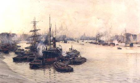 The Port of London od Charles William Wyllie