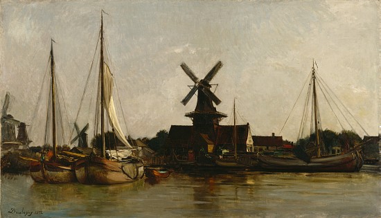 Mills at Dordrecht od Charles Francois Daubigny