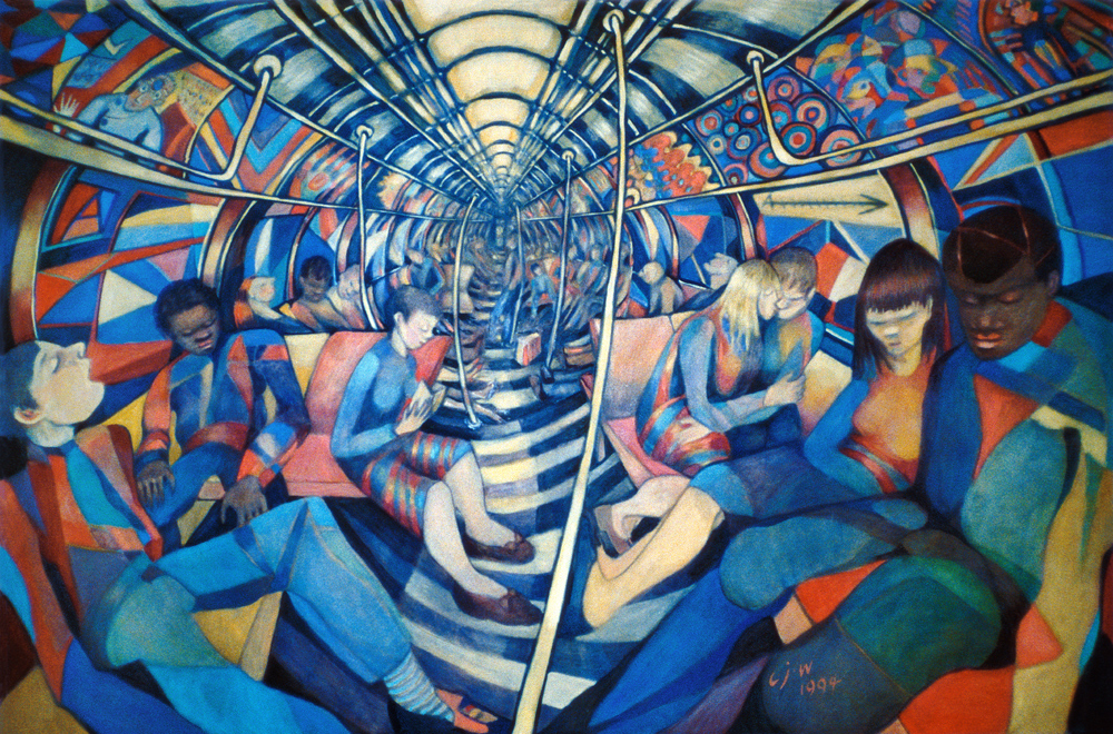 Subway NYC, 1994 (oil on canvas)  od Charlotte  Johnson Wahl