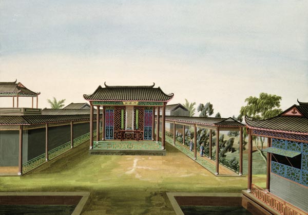 Garden Scene od Chinese School