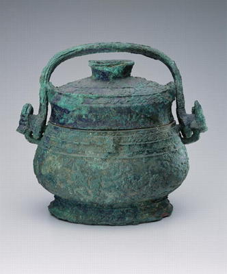 Covered vessel, Shang Dynasty, 17th-11th BC (bronze) od Chinese School