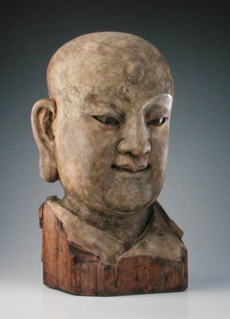 Head of a louhan, Yuan dynasty od Chinese School