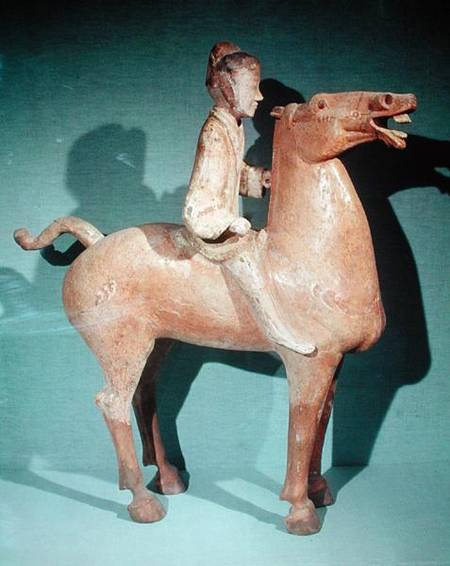 Horseman, from Xianyang, Shaanxi, Western Han Dynasty od Chinese School