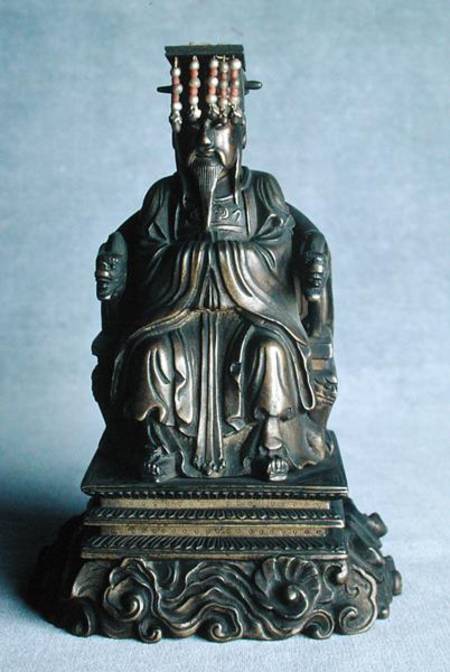 Statuette of Confucius (551-479 BC) as a Mandarin, Qing Dynasty od Chinese School