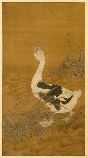 Swan Goose among Water Reeds od Chinese School