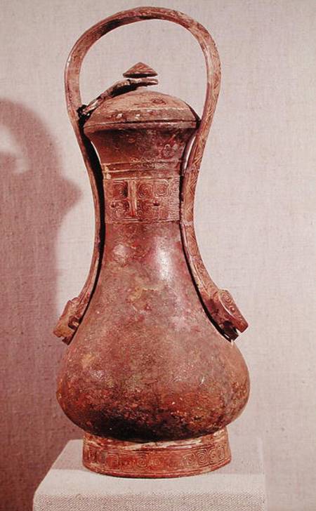 'Yu' wine vessel, from a royal tomb at Anyang, Henan Province, Shang Dynasty od Chinese School