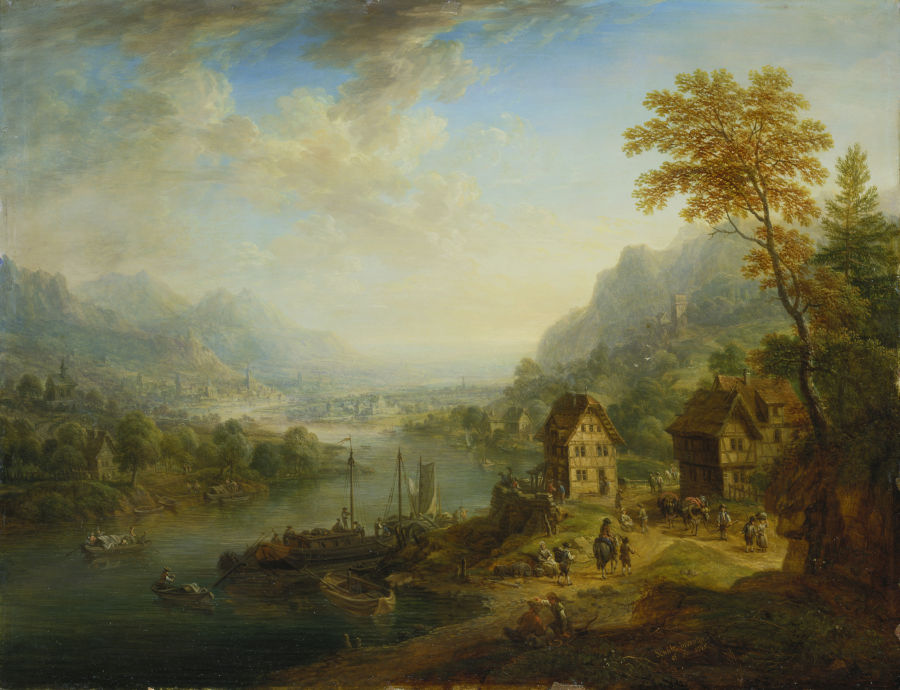 Landscape with River od Christian Georg Schütz d. Ä.