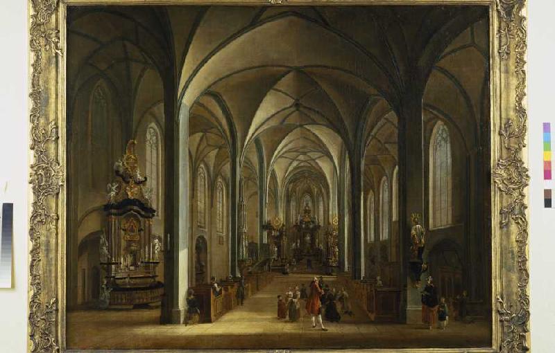Das Innere der Liebfrauenkirche in Frankfurt am Main od Christian Georg Schütz d.Ä.