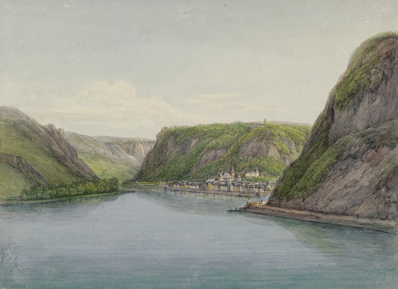 Blick in das Rheintal, rechts Sankt Goar od Christian Georg Schutz