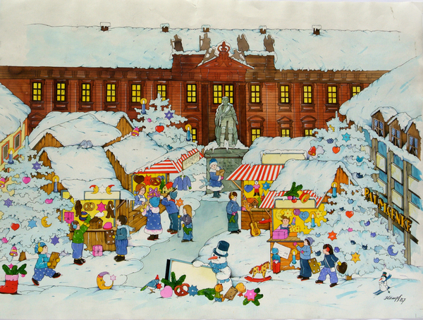 Christmas Market (Old City, Erlangen University) od Christian  Kaempf