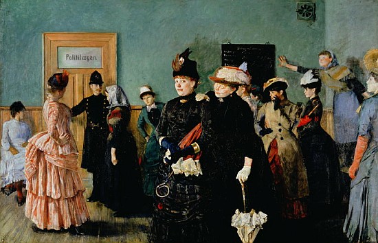Albertine at the Police Doctor''s waiting room, 1886-87 od Christian Krohg