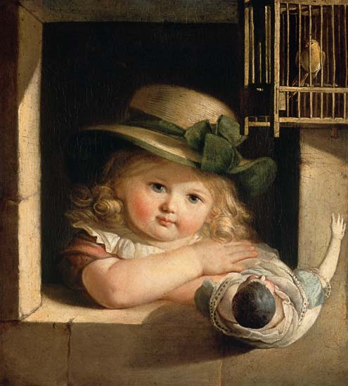 Kind mit Puppe od Christian Leberecht Vogel