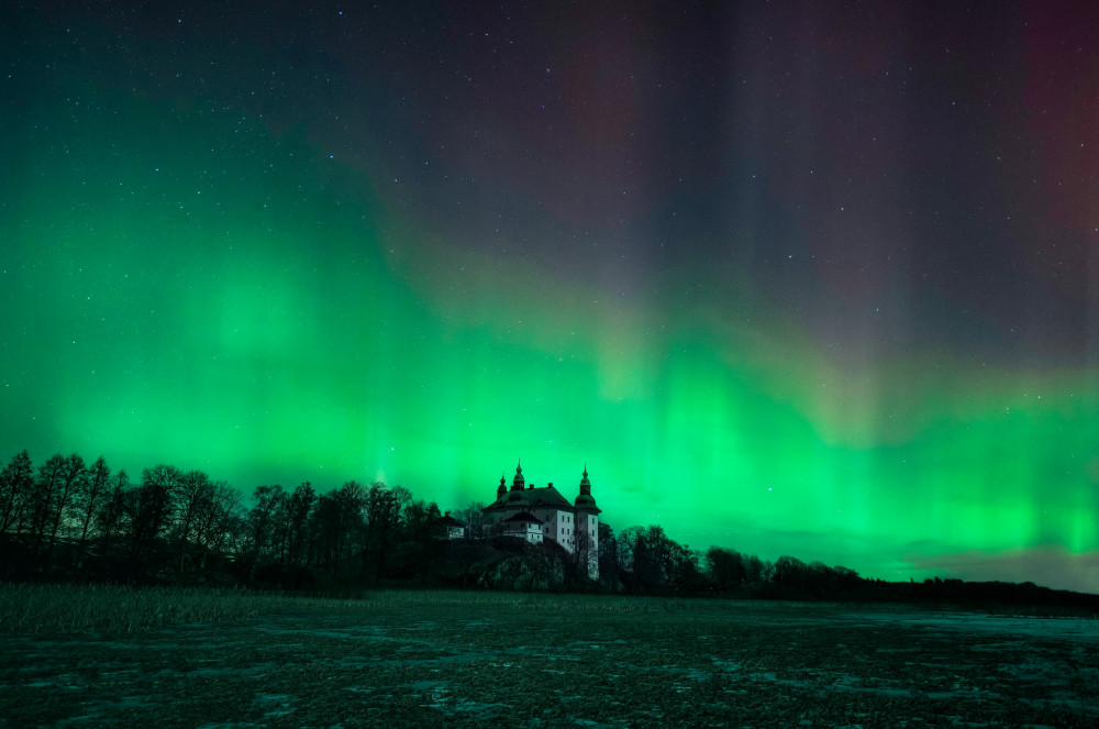 Ekenäs castle, Sweden under the northern lights. od Christian Lindsten