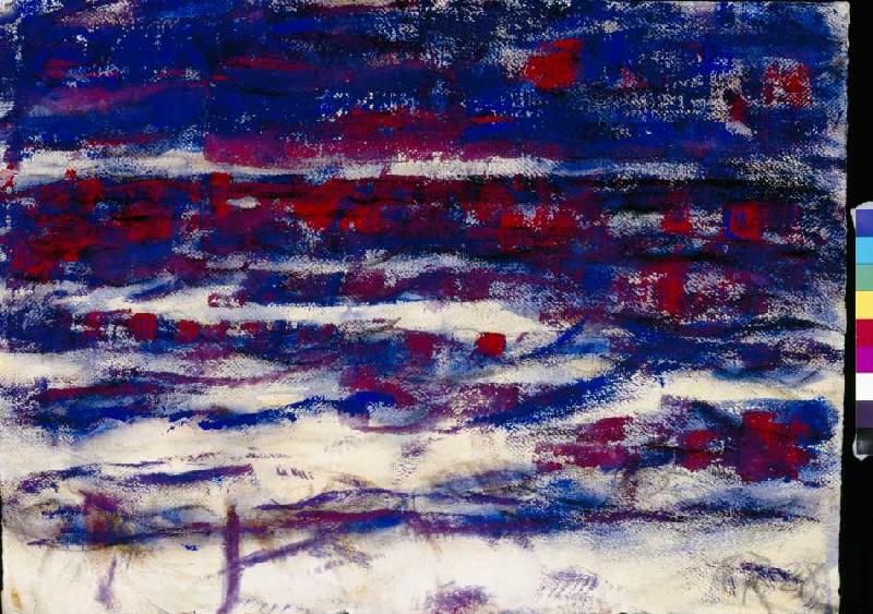 Ostseestrand bei Ahlbeck (Blau-rote Dämmerung) od Christian Rohlfs