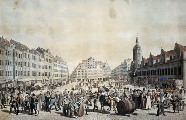 Leipzig , Market od Christian Gottfried Heinrich Geißler