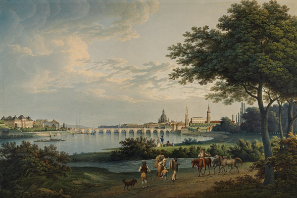View of Dresden od Christian Gottlieb Hammer