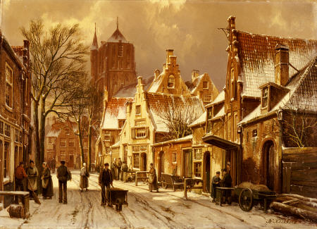 A Winter Street Scene od 