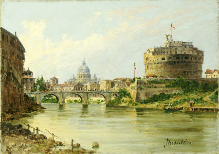The Tiber With The Castel Sant''Angelo And St od 
