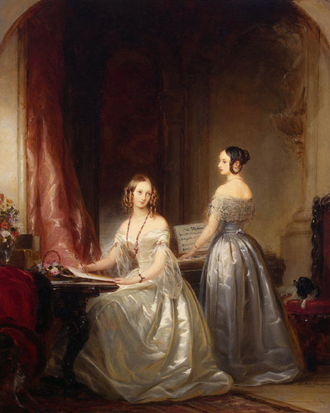 Grand Duchesses Alexandra Nikolaevna of Russia (1825-1844) and Olga Nikolaevna of Russia (1822-1892) od Christina Robertson