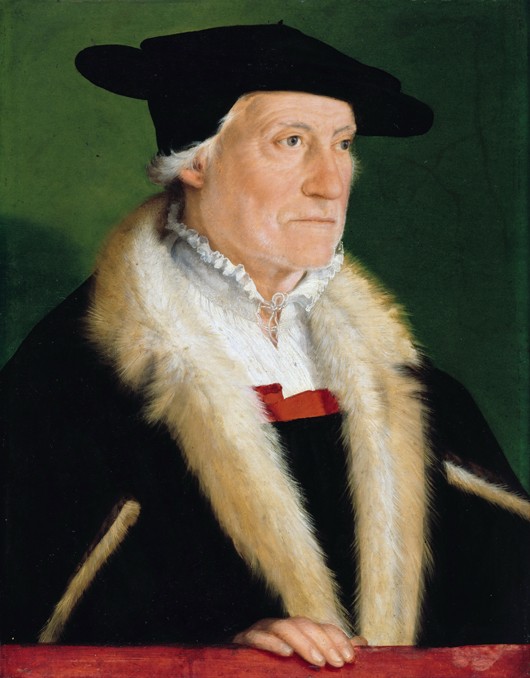 Portrait of the cosmographer Sebastian Münster (1489-1552) od Christoph Amberger