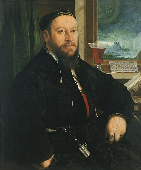Portrait of Matthäus Schwarz od Christoph Amberger