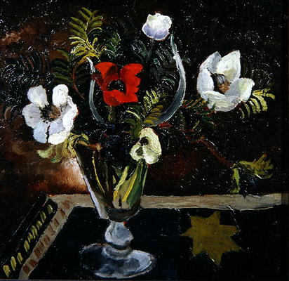 Anemones in a Glass (oil on canvas) od Christopher Wood