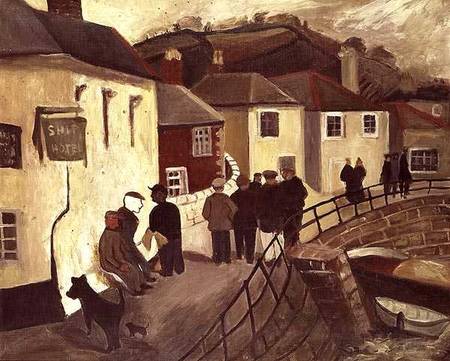 The Ship Hotel, Mousehole, Cornwall od Christopher Wood