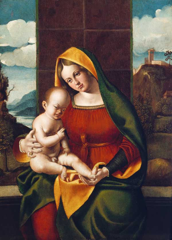 The virgin with the child. od Giovanni Battista Cima da Conegliano