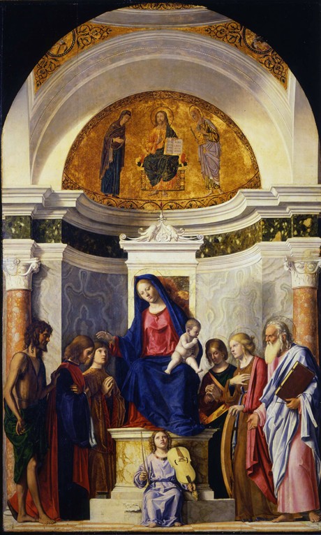 Virgin and Child with Saints John the Baptist, Cosmas and Damian, Catherine and Paul od Giovanni Battista Cima da Conegliano