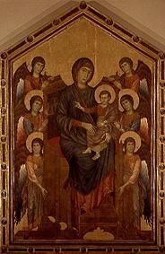 Madonna sitting enthroned, surround of six angels od giovanni Cimabue