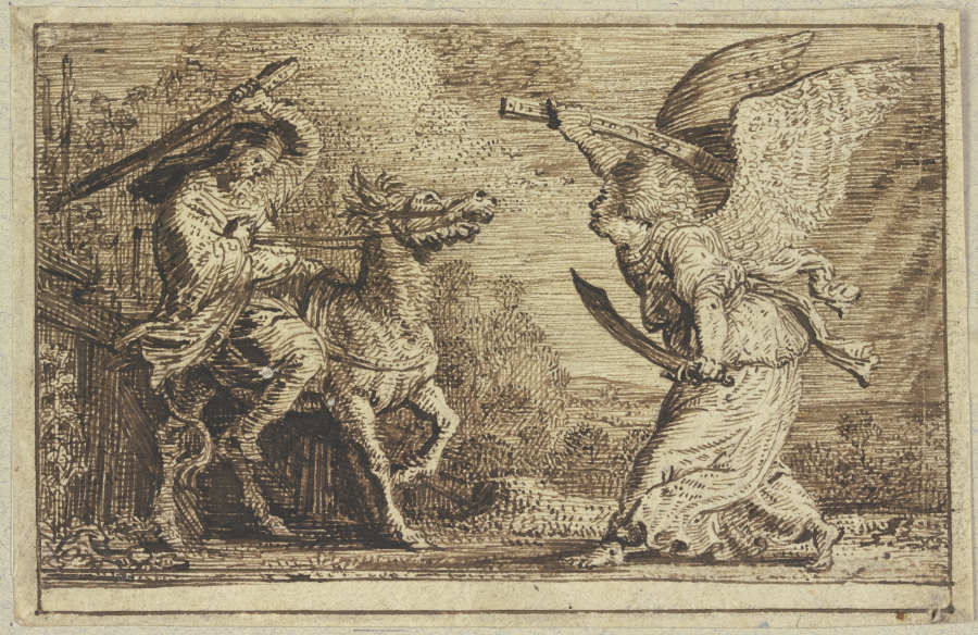 Der Engel erscheint Bileam od Claes Cornelisz. Moeyaert
