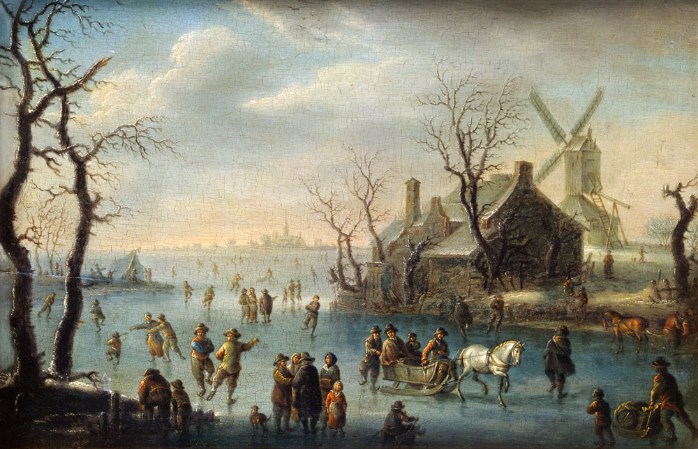 Ice skaters od Claes Molenaer