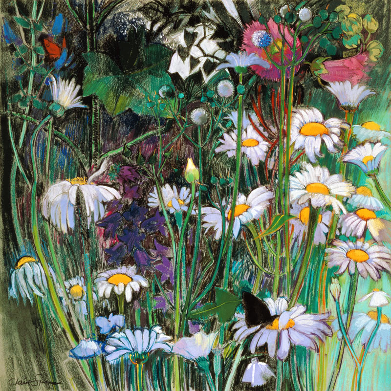 The White Garden (pastel on paper)  od Claire  Spencer