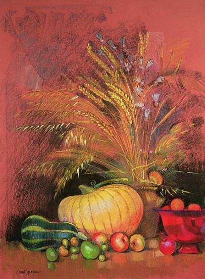 Autumn Harvest (pastel on paper)  od Claire  Spencer