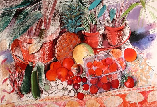 Summer Fruits (pastel on paper)  od Claire  Spencer